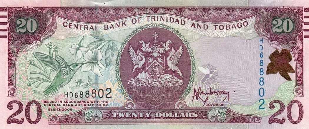 P49A Trinidad & Tobago 20 Dollars Year 2014